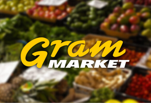 O nas - logo na tle warzyw